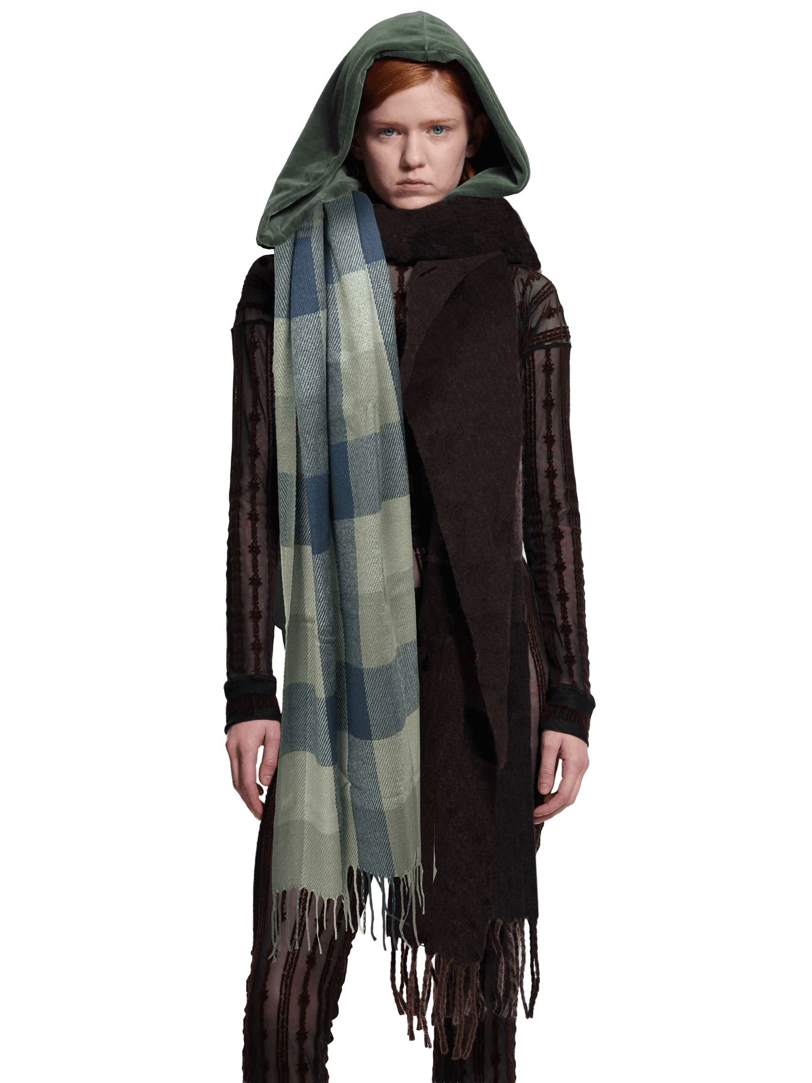 Ottolinger VELVET HOODED SCARF