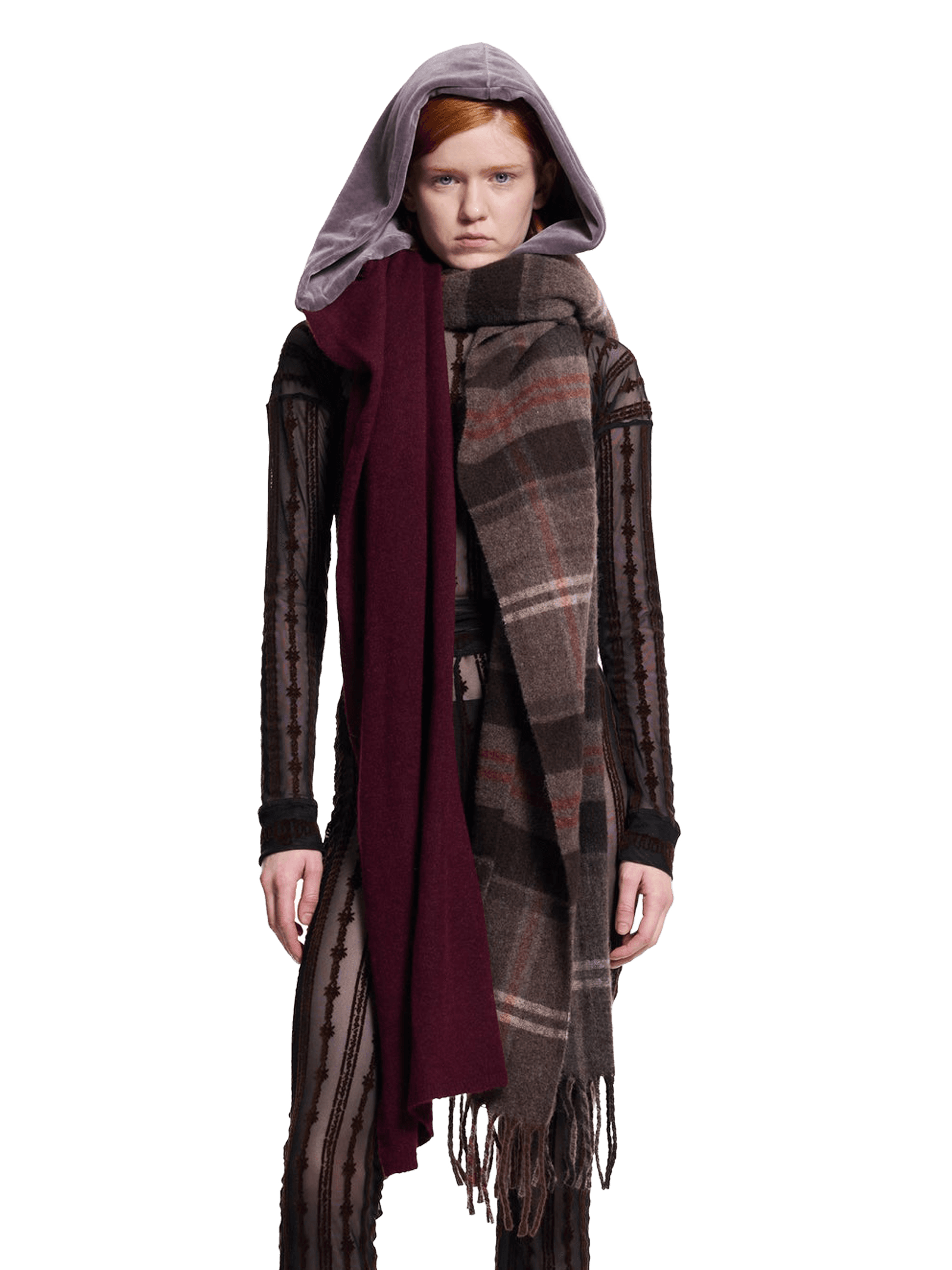 Ottolinger VELVET HOODED SCARF