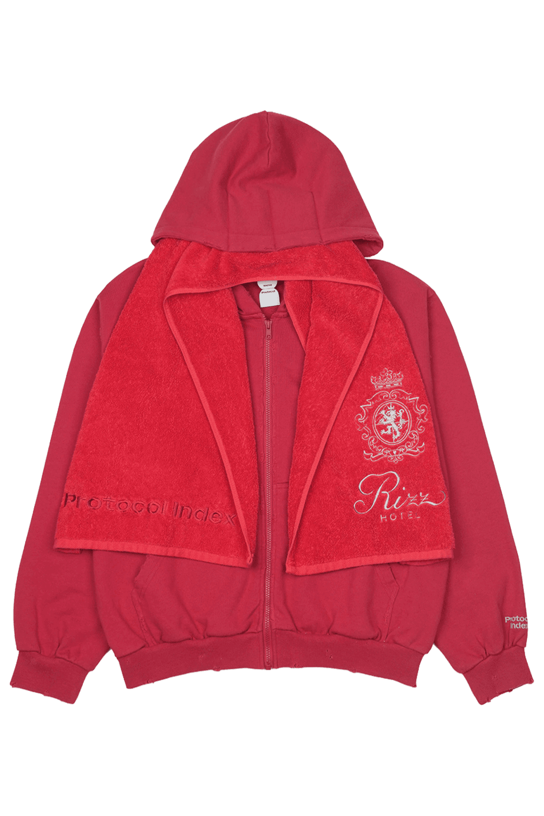 TERRY TOWEL ZIP HOODIE